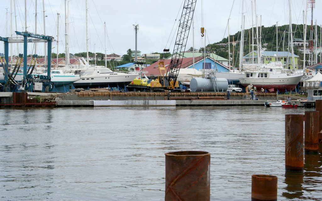 IGY Rodney Marina - sheet piled bulkhead sea wall