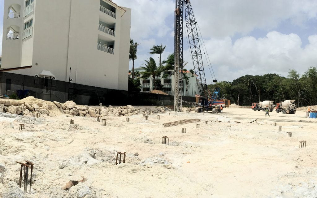North view with driven piles at Sandals Phase 2